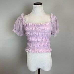 American Threads Coquette Smocked Top Size Small / Medium Fairy Mermaidcore